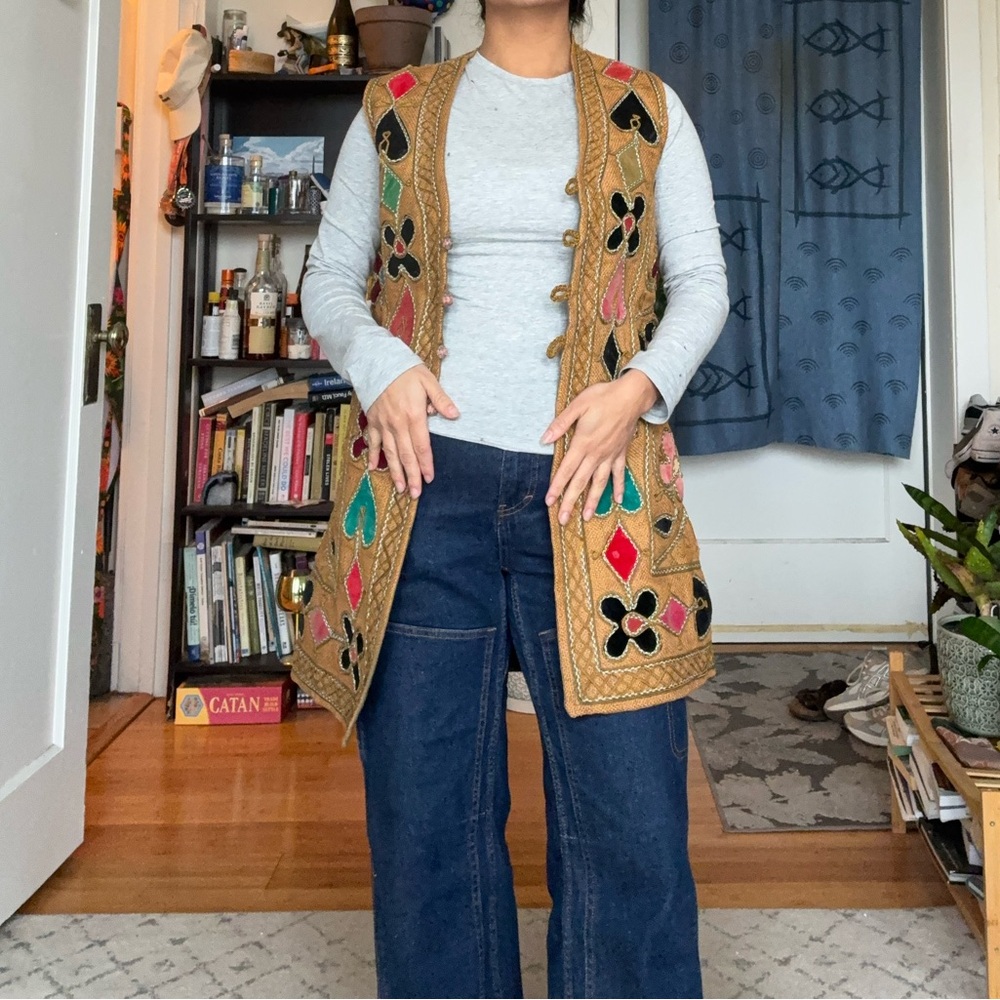 Vintage 60s 70s Afghan vest